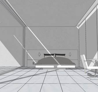 精品卧室模型家具模型 (6)